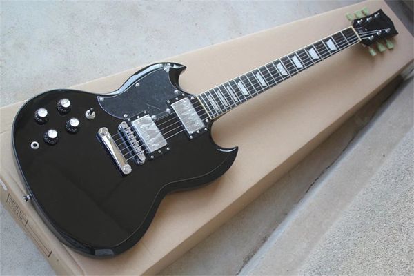 left handed custom shop sg black electric guitar mahogany body rosewood fingerboard chrome hardware
left handed custom shop sg black electric guitar mahogany body rosewood fingerboard chrome hardware