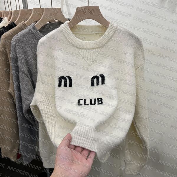 women winter knits letters jacquard knitted designer casual knitwear crew neck knitwears, White
women winter knits letters jacquard knitted designer casual knitwear crew neck knitwears, White