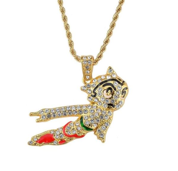 hip hop astro boy pendant necklaces for men women luxury diamonds japanese cartoon animation necklace cuban chain jewelry golden s6950193, Silver
hip hop astro boy pendant necklaces for men women luxury diamonds japanese cartoon animation necklace cuban chain jewelry golden s6950193, Silver