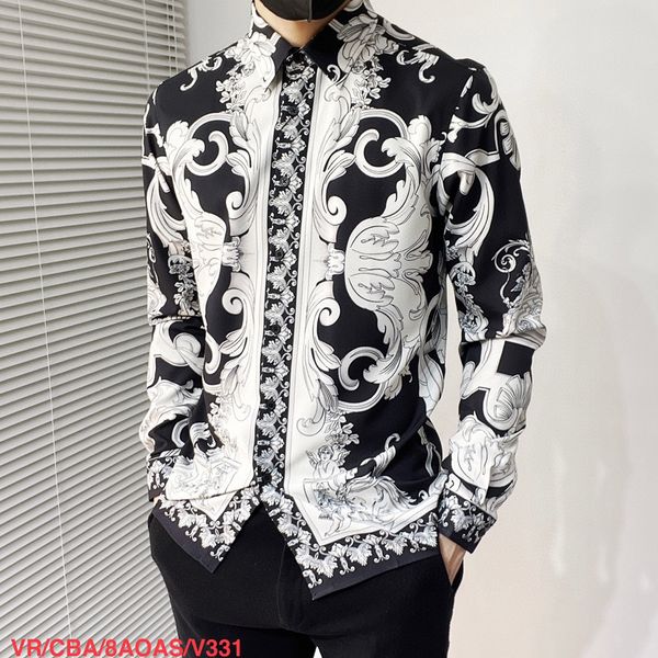 2023 summer model mens designer wonderful printing shirts ~ us size shirts ~ great mens designer button long sleeve shirts, White;black
2023 summer model mens designer wonderful printing shirts ~ us size shirts ~ great mens designer button long sleeve shirts, White;black
