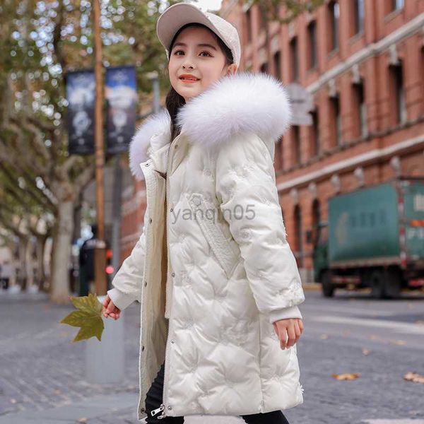down coat winter down hooded jacket for girls solid color thicken warm padded coat real fur windproof girls casual windproof down jacket hkd, Blue;gray
down coat winter down hooded jacket for girls solid color thicken warm padded coat real fur windproof girls casual windproof down jacket hkd, Blue;gray