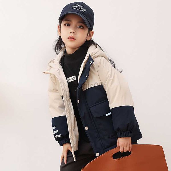 down coat outdoor thickened hooded jacket color-blocking warm jacket 90% white duck down children's down jacket mid-length cotton jacke, Blue;gray
down coat outdoor thickened hooded jacket color-blocking warm jacket 90% white duck down children's down jacket mid-length cotton jacke, Blue;gray
