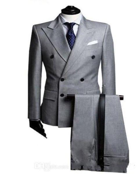 new doublebreasted side vent light grey groom tuxedo peak lapel groomsmen mens wedding tuxedos prom suits jacketpants 7108747761, Black;gray
new doublebreasted side vent light grey groom tuxedo peak lapel groomsmen mens wedding tuxedos prom suits jacketpants 7108747761, Black;gray