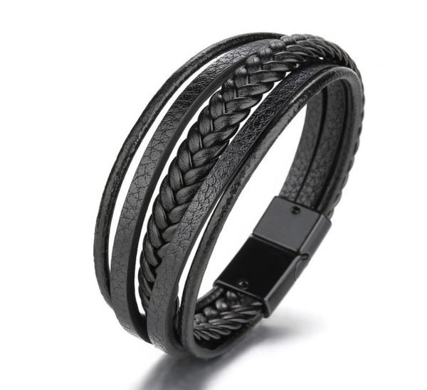 handwoven multilayer men039s leathers bracelets ethnic style retro alloy magnetic buckle leather bracelet9871745, Golden;silver
handwoven multilayer men039s leathers bracelets ethnic style retro alloy magnetic buckle leather bracelet9871745, Golden;silver