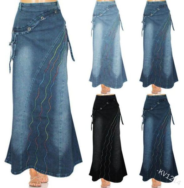 skirts vintage denim skirt for women retro splicingswing fishtail long5905184, Black
skirts vintage denim skirt for women retro splicingswing fishtail long5905184, Black