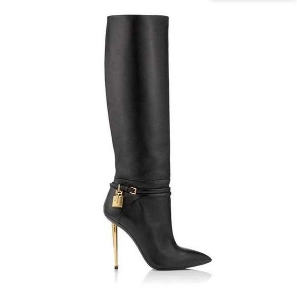 pointy padlock tom-fords dress winter gold womens wedding boot booty long and boots heels f-boot toe calf party leathers lady pumps 35-42, Black
pointy padlock tom-fords dress winter gold womens wedding boot booty long and boots heels f-boot toe calf party leathers lady pumps 35-42, Black