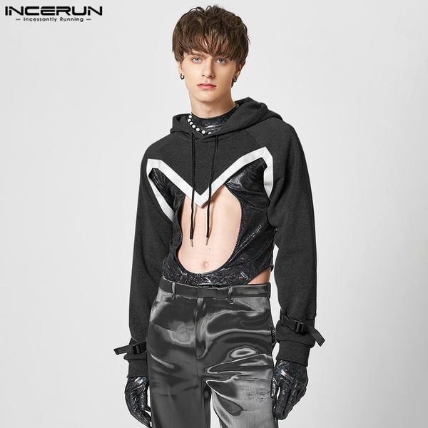 mens hoodies sweatshirts incerun american style short irregular hoodie casual streetwear male hollow out patchwork s5xl 230725, Black
mens hoodies sweatshirts incerun american style short irregular hoodie casual streetwear male hollow out patchwork s5xl 230725, Black