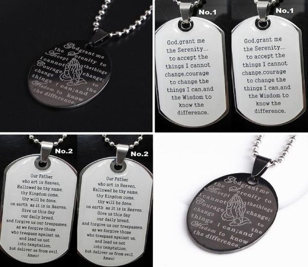 whole silverblack english words the serenity lord039s prayer stainless steel pendant necklaces with chains brand new8064843, Silver
whole silverblack english words the serenity lord039s prayer stainless steel pendant necklaces with chains brand new8064843, Silver