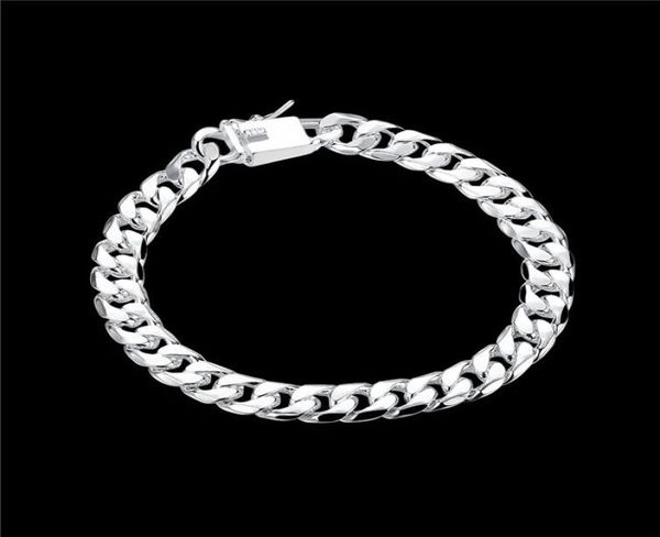 ship 8mm square buckle side brace 925 silver bracelet jspb227beast gift men and women sterling silver plated chain link bra2289270, Black
ship 8mm square buckle side brace 925 silver bracelet jspb227beast gift men and women sterling silver plated chain link bra2289270, Black