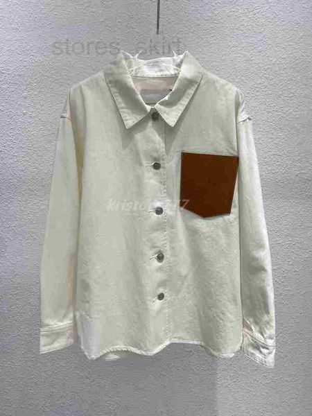 women's blouses & shirts designer 23ss women 100% cotton with pocket letter pattern patch runway high end luxury brand dress girls lon, White
women's blouses & shirts designer 23ss women 100% cotton with pocket letter pattern patch runway high end luxury brand dress girls lon, White