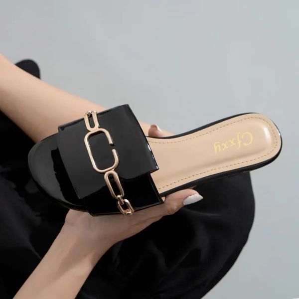 summer slides slippers ladies shoes metallic slide sandals casual flat slippers for women beach low heel sandals size 37-42, Black
summer slides slippers ladies shoes metallic slide sandals casual flat slippers for women beach low heel sandals size 37-42, Black