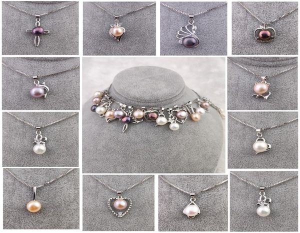 fashion 67mm freshwater pearl necklace sliver pendant mix styles diy pearl necklace for women girl jewelry with chain christmas g1900126, Silver
fashion 67mm freshwater pearl necklace sliver pendant mix styles diy pearl necklace for women girl jewelry with chain christmas g1900126, Silver