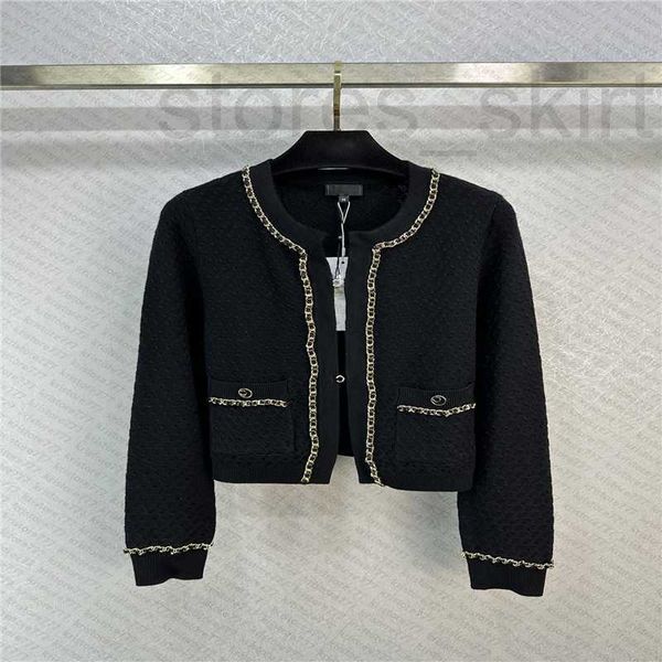women's sweaters designer women knits with crystal letter button runway brand crop shirt high end elasticity metal chain cardigan outw, White;black
women's sweaters designer women knits with crystal letter button runway brand crop shirt high end elasticity metal chain cardigan outw, White;black