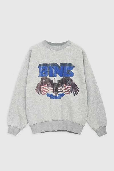 anine ab bing sweatshirt classic eagle digital print hem worn fleece women's sweater sportswear, Black
anine ab bing sweatshirt classic eagle digital print hem worn fleece women's sweater sportswear, Black