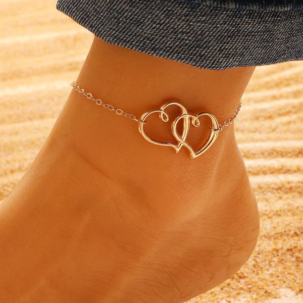 women cross double heart anklets for summer beach love foot jewelry female valentine's day anklet chain bright silver gold, Red;blue
women cross double heart anklets for summer beach love foot jewelry female valentine's day anklet chain bright silver gold, Red;blue