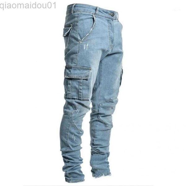 men's jeans men's jeans multi pockets men solid color denim hip hop skateboard cargo stretchy skinny trousers l230725, Blue
men's jeans men's jeans multi pockets men solid color denim hip hop skateboard cargo stretchy skinny trousers l230725, Blue