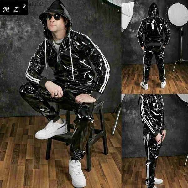 men's tracksuits men's tracksuits autumn and winter men set fashion pu hoodie motorcycle casual jogging jacket sports suit 221201, Gray
men's tracksuits men's tracksuits autumn and winter men set fashion pu hoodie motorcycle casual jogging jacket sports suit 221201, Gray