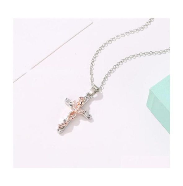 pendant necklaces pretty flower jesus cross collar choker necklace long chain religious novel nanashop drop delivery jewelry penda9787371, Silver
pendant necklaces pretty flower jesus cross collar choker necklace long chain religious novel nanashop drop delivery jewelry penda9787371, Silver