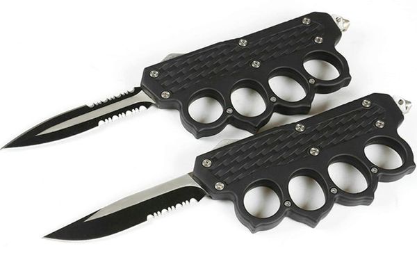 knuckle auto tactical knife 440c double actionsingle edge serrated blade edc pocket gift knives with nylon bag4562067
knuckle auto tactical knife 440c double actionsingle edge serrated blade edc pocket gift knives with nylon bag4562067