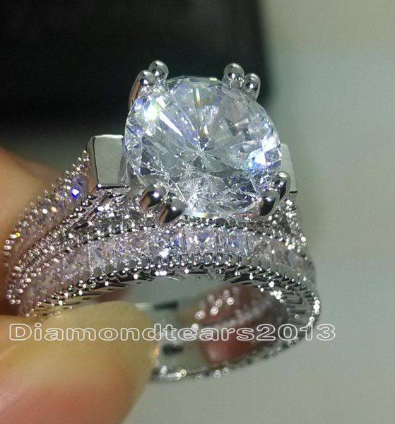 size 510 fashion jewelry 14kt white gold filled 6mm round cut z cz diamond gemstones wedding bridal couple finger rings for w2204280, Silver
size 510 fashion jewelry 14kt white gold filled 6mm round cut z cz diamond gemstones wedding bridal couple finger rings for w2204280, Silver