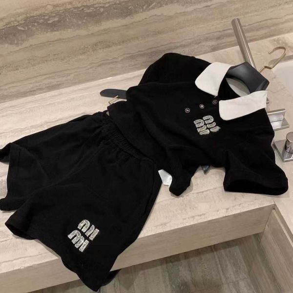 summer women's letter stick diamond lapel short sleeve and elastic shorts set, mixed cotton fabric soft and comfortable, loose casual f, White
summer women's letter stick diamond lapel short sleeve and elastic shorts set, mixed cotton fabric soft and comfortable, loose casual f, White