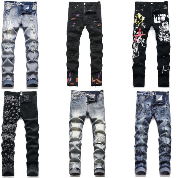 designer mens jeans pants pant ripped high street fashion jeans pantalones vaqueros para hombre motorcycle embroidery trendy long hip hop ho, Blue
designer mens jeans pants pant ripped high street fashion jeans pantalones vaqueros para hombre motorcycle embroidery trendy long hip hop ho, Blue