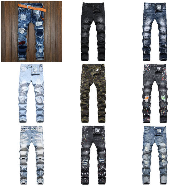 luxurys designers jeans distressed france fashion pierre straight men's biker hole stretch denim casual jean men skinny pants elasticit, Blue
luxurys designers jeans distressed france fashion pierre straight men's biker hole stretch denim casual jean men skinny pants elasticit, Blue
