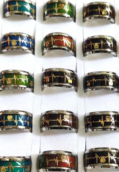 20pcs ecg mood ring mens electrocardiogram color change stainless steel wedding rings fashion womens ring male unique jewelry gift4655144, Silver
20pcs ecg mood ring mens electrocardiogram color change stainless steel wedding rings fashion womens ring male unique jewelry gift4655144, Silver