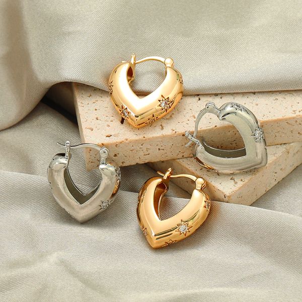 european and american designer heart shaped metallic copper earrings wedding party gifts, Golden
european and american designer heart shaped metallic copper earrings wedding party gifts, Golden