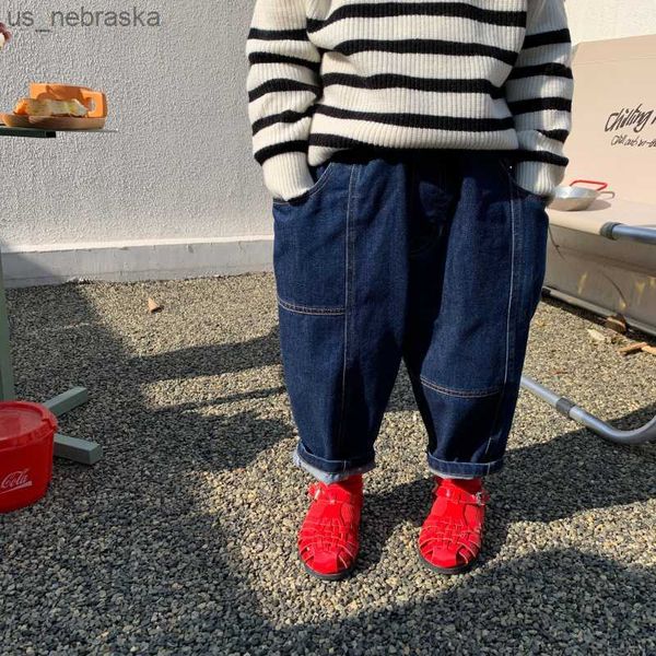 spring autumn boys and girls fashion patchwork jeans loose casual hip denim pants l230518, Blue
spring autumn boys and girls fashion patchwork jeans loose casual hip denim pants l230518, Blue