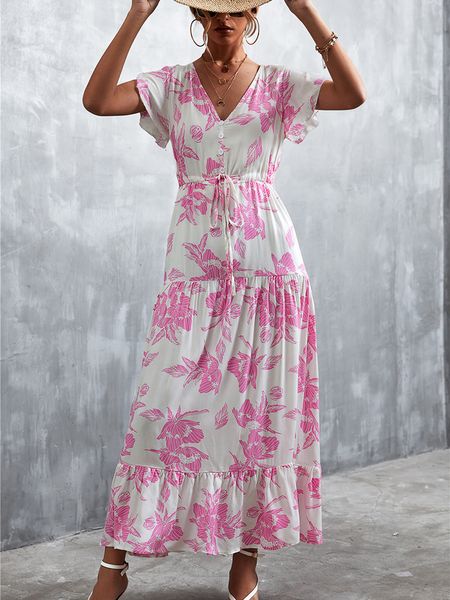 basic casual dresses summer boho long dres v neck floral print maxi dress fashion lace up button ruffle female short sleeve beach 230724, Black;gray
basic casual dresses summer boho long dres v neck floral print maxi dress fashion lace up button ruffle female short sleeve beach 230724, Black;gray