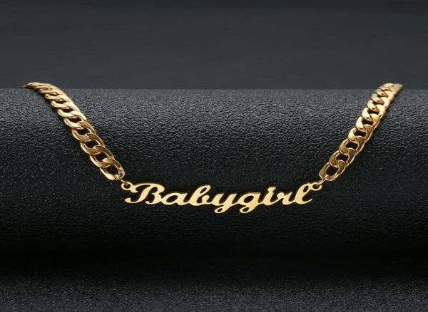 lovely gift gold color babygir name necklace stainless steel nameplate choker handwriting signature necklace for girls1832066, Silver
lovely gift gold color babygir name necklace stainless steel nameplate choker handwriting signature necklace for girls1832066, Silver