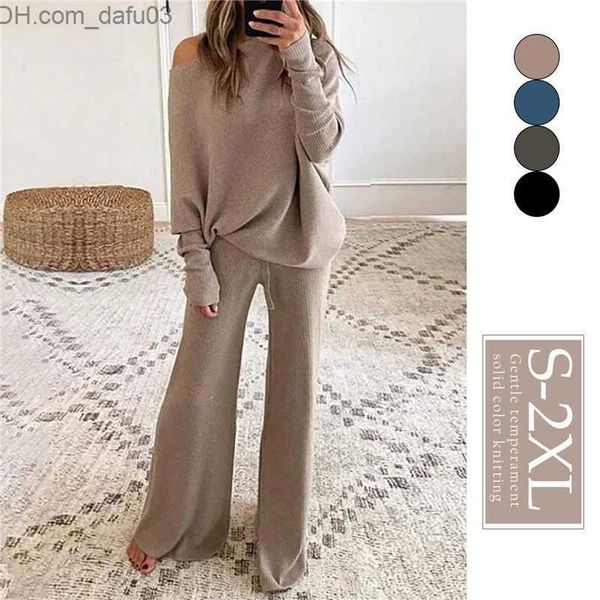 women's tracksuits 2-piece autumn winter pants set women's dress knitted pull out shoulder wide leg pants 2-piece women's tra, Gray
women's tracksuits 2-piece autumn winter pants set women's dress knitted pull out shoulder wide leg pants 2-piece women's tra, Gray
