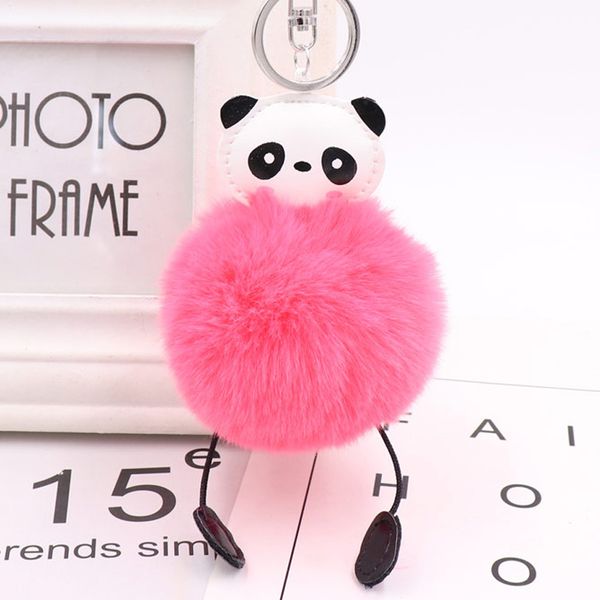 cute panda hairball keychain pendant women's plush bag pendant car keychain pendant, Silver
cute panda hairball keychain pendant women's plush bag pendant car keychain pendant, Silver