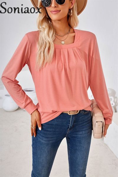 womens tshirt autumn square neck pleated pullover long sleeve female loose winter solid color daily casual tees 230724, White
womens tshirt autumn square neck pleated pullover long sleeve female loose winter solid color daily casual tees 230724, White