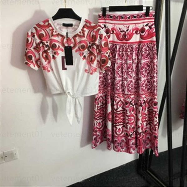women tracksuit flower skirt two piece set vintage floral letter printed tie knot waisted short sleeve t-shirt high waisted half dress desig, White
women tracksuit flower skirt two piece set vintage floral letter printed tie knot waisted short sleeve t-shirt high waisted half dress desig, White