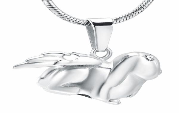 zzl081 angel wing rabbit stainless steel keepsake urn necklace with crystal eyes pet memorial jewelry for cremation ashes6684565, Silver
zzl081 angel wing rabbit stainless steel keepsake urn necklace with crystal eyes pet memorial jewelry for cremation ashes6684565, Silver