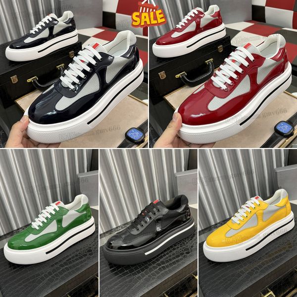 designer casual shoes america cup xl patent leather sneakers flat trainers for men leather nylon black mesh lace-up outdoor runner trainer s
designer casual shoes america cup xl patent leather sneakers flat trainers for men leather nylon black mesh lace-up outdoor runner trainer s