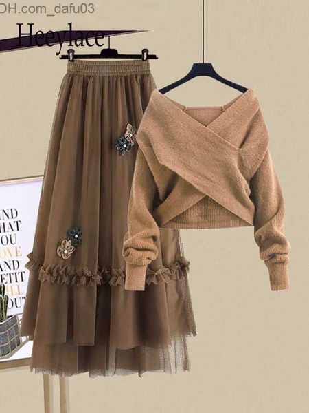 two piece dress two piece dress fall winter knitted 2 sets women long sleeve sweater and high waist mesh skirts for clothing 230201 z230725, White
two piece dress two piece dress fall winter knitted 2 sets women long sleeve sweater and high waist mesh skirts for clothing 230201 z230725, White