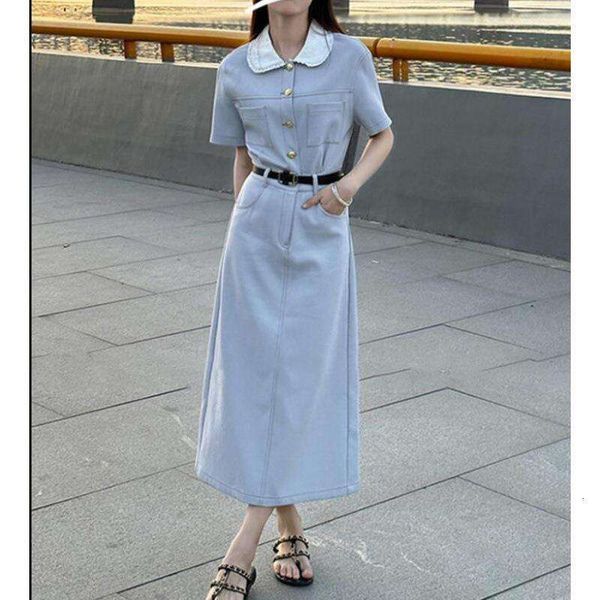 french style break dress for women summer high grade temperament small size slimming hepburn long skirt doll collar, Black;gray
french style break dress for women summer high grade temperament small size slimming hepburn long skirt doll collar, Black;gray