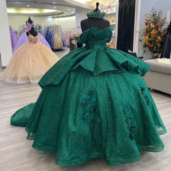 emerald green shiny quinceanera dresses ball gown applique crystal 3dflower sweet 16 dresses birthday party vestidos de 15 quinceanera, Blue;red
emerald green shiny quinceanera dresses ball gown applique crystal 3dflower sweet 16 dresses birthday party vestidos de 15 quinceanera, Blue;red