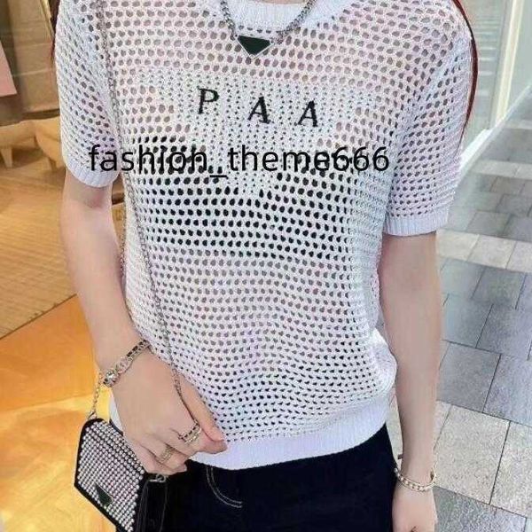 women's knits tees womens knits designer high-end womens summer mesh hollowed out p letter embroidery stylish sexy, White
women's knits tees womens knits designer high-end womens summer mesh hollowed out p letter embroidery stylish sexy, White