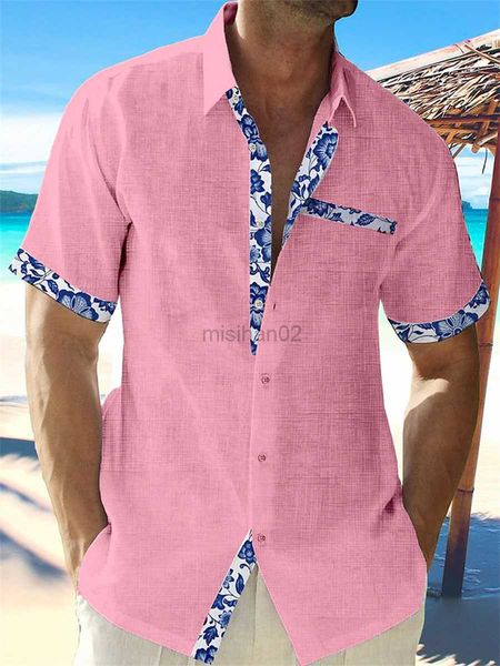 men's casual shirts 2023 summer fashion men's hawaiian linen shirt men's casual lace printed beach pocket short sleeve plus s, White;black
men's casual shirts 2023 summer fashion men's hawaiian linen shirt men's casual lace printed beach pocket short sleeve plus s, White;black