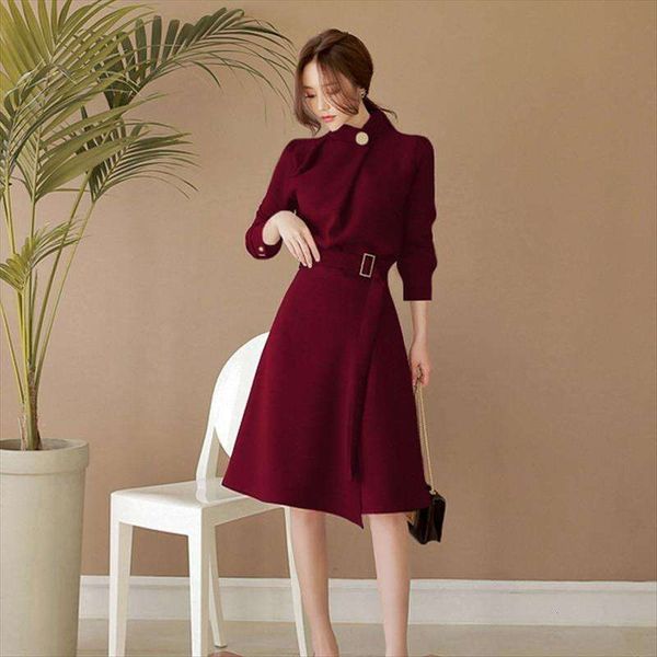 womens spring ol professional temperament round neck tie waist large swing type mid length dress, Black;gray
womens spring ol professional temperament round neck tie waist large swing type mid length dress, Black;gray