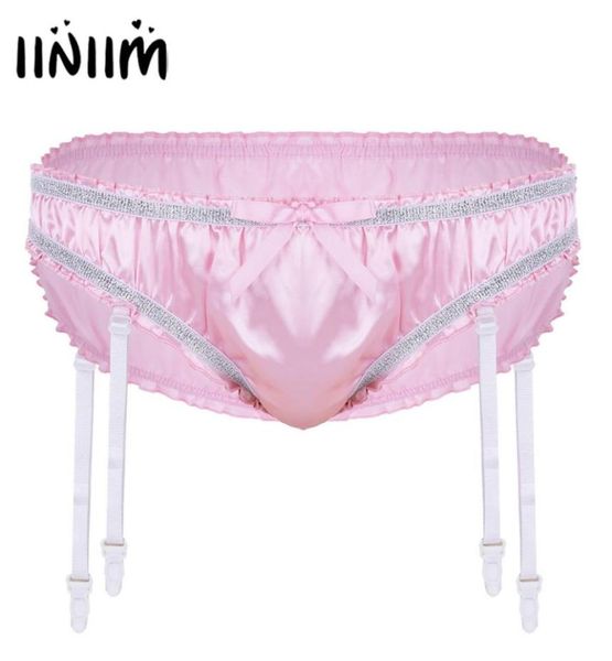 iiniim mens lingerie shiny stretchy satin ruffled lined sissy briefs jockstraps underwear gay male panties with plastic garters3677486884, Black;white
iiniim mens lingerie shiny stretchy satin ruffled lined sissy briefs jockstraps underwear gay male panties with plastic garters3677486884, Black;white