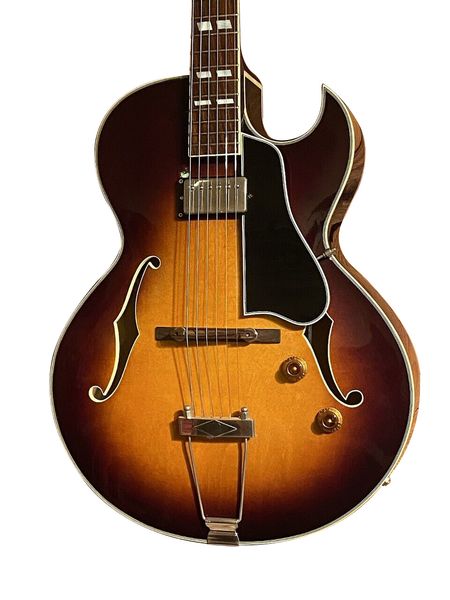 east man ar175ce sunburst electric guitar w/hard case f/s