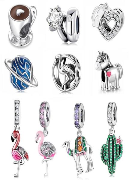 925 sterling silver bead pendant cute animal flamingo camel cactus coffee cup charm fit bracelet diy ornament270u3900901, Black
925 sterling silver bead pendant cute animal flamingo camel cactus coffee cup charm fit bracelet diy ornament270u3900901, Black