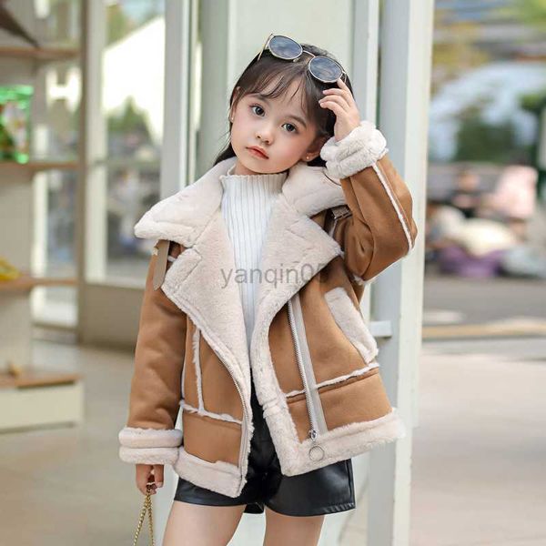 down coat girls motorcycle jacket plush warm fur coat 2022 autumn winter new children's lamb wool overcoat foreign style jacket hkd2307, Blue;gray
down coat girls motorcycle jacket plush warm fur coat 2022 autumn winter new children's lamb wool overcoat foreign style jacket hkd2307, Blue;gray