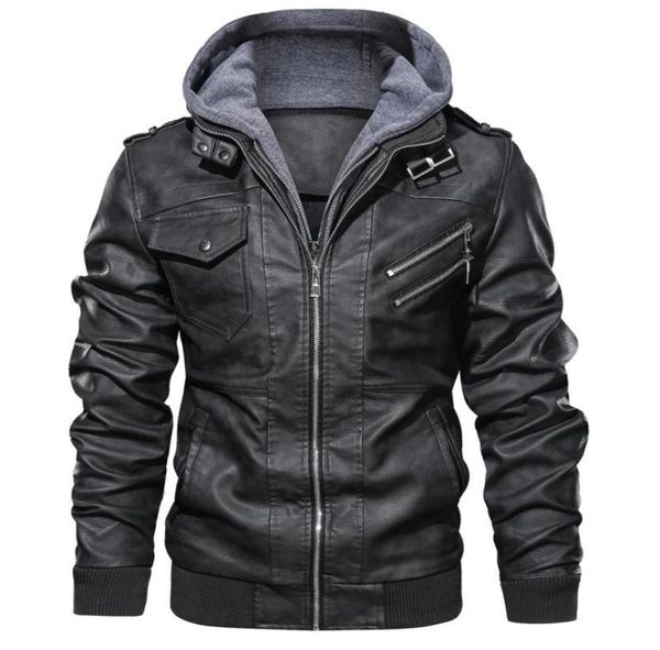 fashion men039s autumn winter hoodies hat detachable pure color imitation leather coat biker bomber jacket men jackets male win2841347, Black;brown
fashion men039s autumn winter hoodies hat detachable pure color imitation leather coat biker bomber jacket men jackets male win2841347, Black;brown