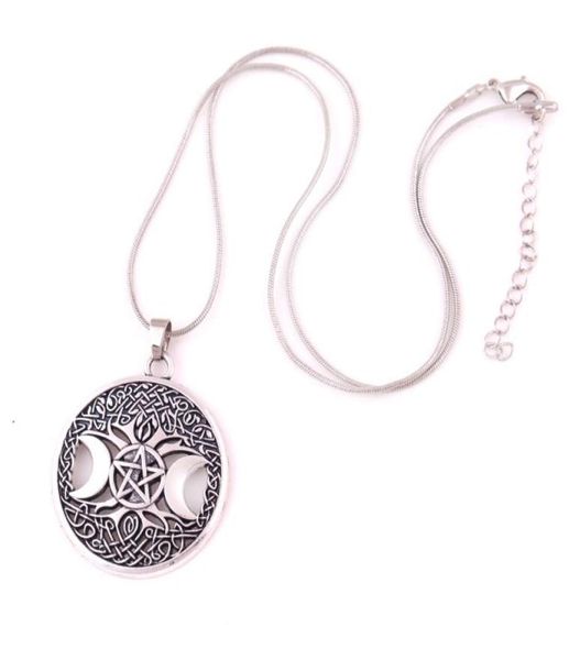triple moon goddess wicca pentagram magic amulet necklace women tree moon necklaces pendants vintage jewelry1873729, Silver
triple moon goddess wicca pentagram magic amulet necklace women tree moon necklaces pendants vintage jewelry1873729, Silver